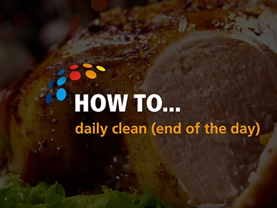 How to daily clean at the end of the day with a frijado auto clean rotisserie