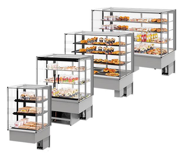 Various hot and cold Fri-Jado MCC drop-in food display units